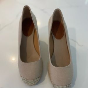 J. Crew Canvas espadrille wedges 6.5
